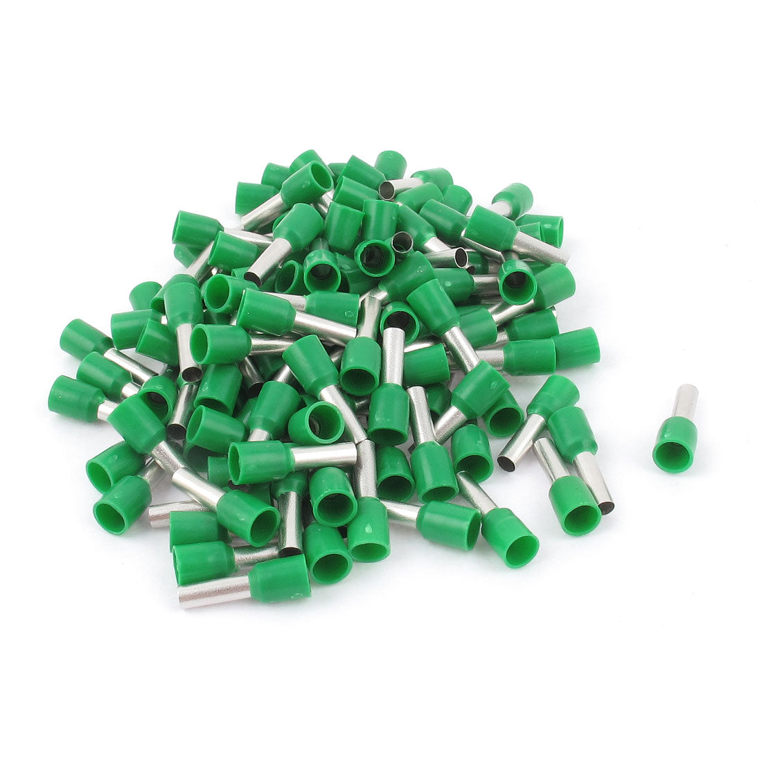 uxcell Uxcell 100 Pcs AWG12 Wire Copper Crimp Connector Insulated Ferrule Terminal Green