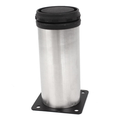 uxcell Uxcell Furniture Cabinet Sofa 12cm High Adjustable Stainless Steel Leg Feet Round Stand