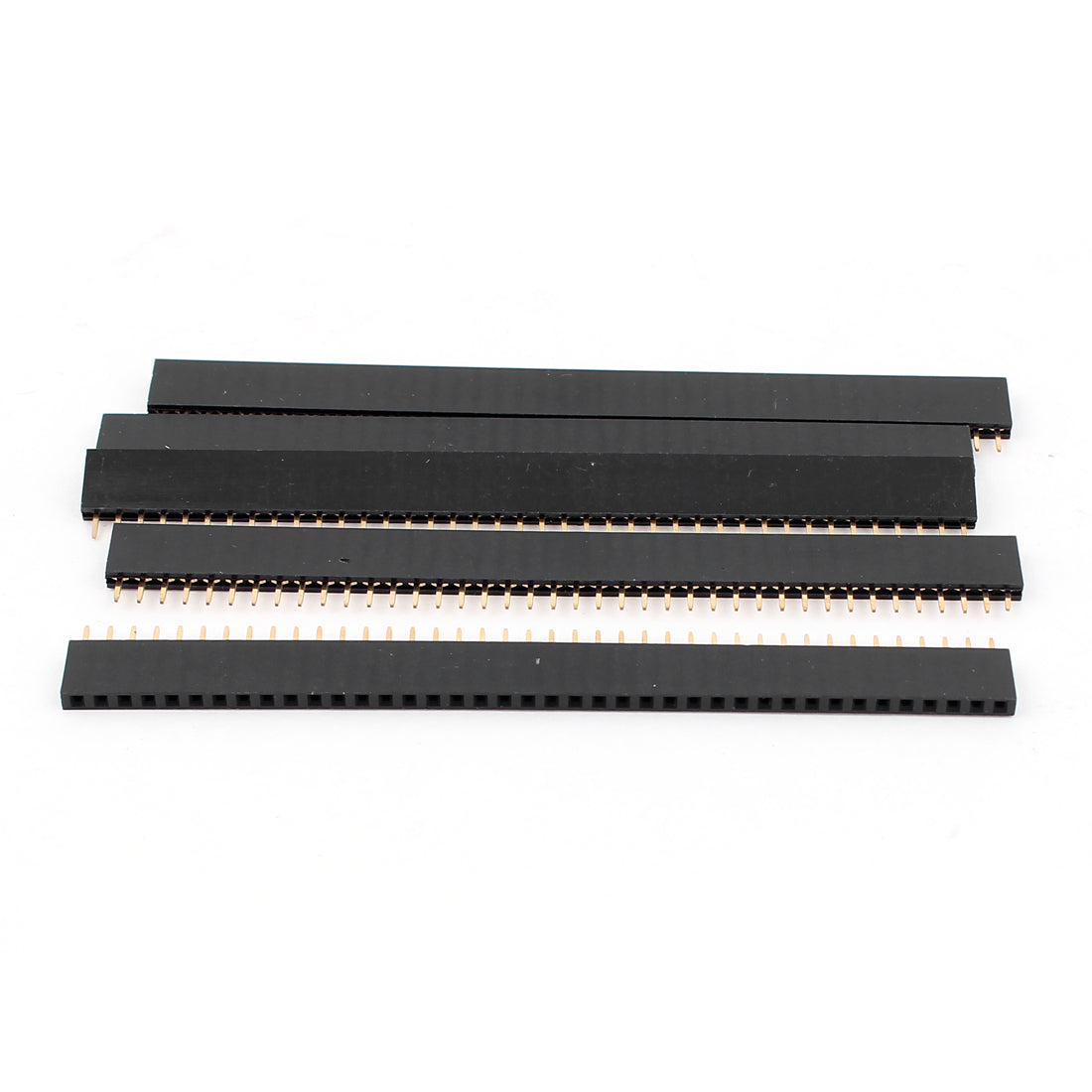 uxcell Uxcell 5 Pcs 2.54mm 40 Pin Female Single Row Straight Header Strip