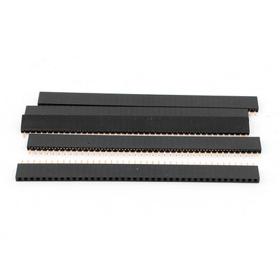 uxcell Uxcell 5 Pcs 2.54mm 40 Pin Female Single Row Straight Header Strip