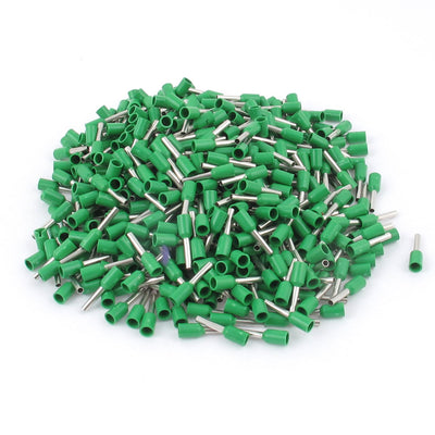 uxcell Uxcell 500Pcs Wire Crimp Connector Insulated Ferrule Pin Cord End Terminal AWG18 Green