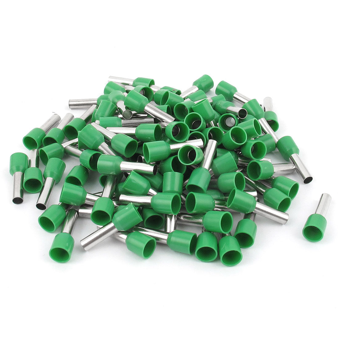 uxcell Uxcell 100 Pcs Wire Crimp Connector Cord End Terminal Insulated Ferrule Green E6012 10AWG 6mm2