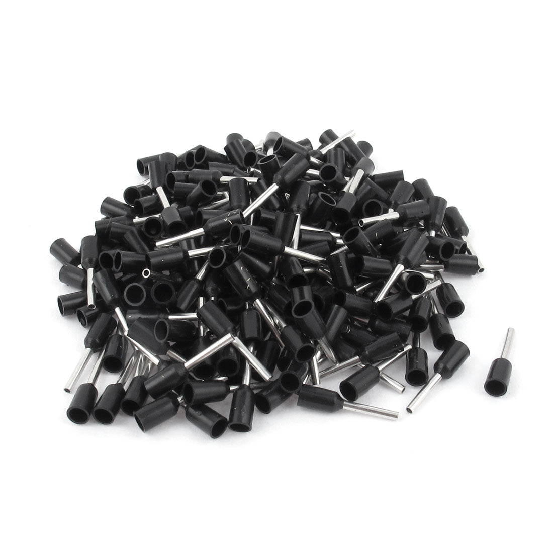 uxcell Uxcell 200Pcs E0508 22AWG Insulated Ferrule Wire Cord End Terminal Connector Black