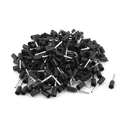 uxcell Uxcell 200Pcs E0508 22AWG Insulated Ferrule Wire Cord End Terminal Connector Black