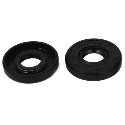 Harfington Uxcell Oil Seals, Nitrile Butadiene Rubber Black Pack of 2