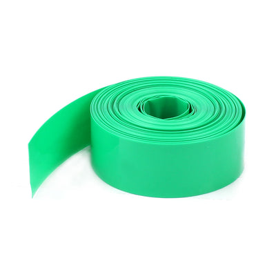 uxcell Uxcell 5m 16.4ft 23mm Green PVC Heat Shrink Wrap Tubing Wire for 1 x AA Battery