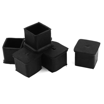 Harfington Uxcell 6 Pcs 30mm x 30mm Square Rubber Furniture Table Leg Foot Cover Holder Protector