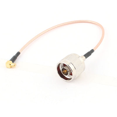 uxcell Uxcell N Male to MCX Male Right Angle Adapter Connector RG316 Coaxial Cable 20cm