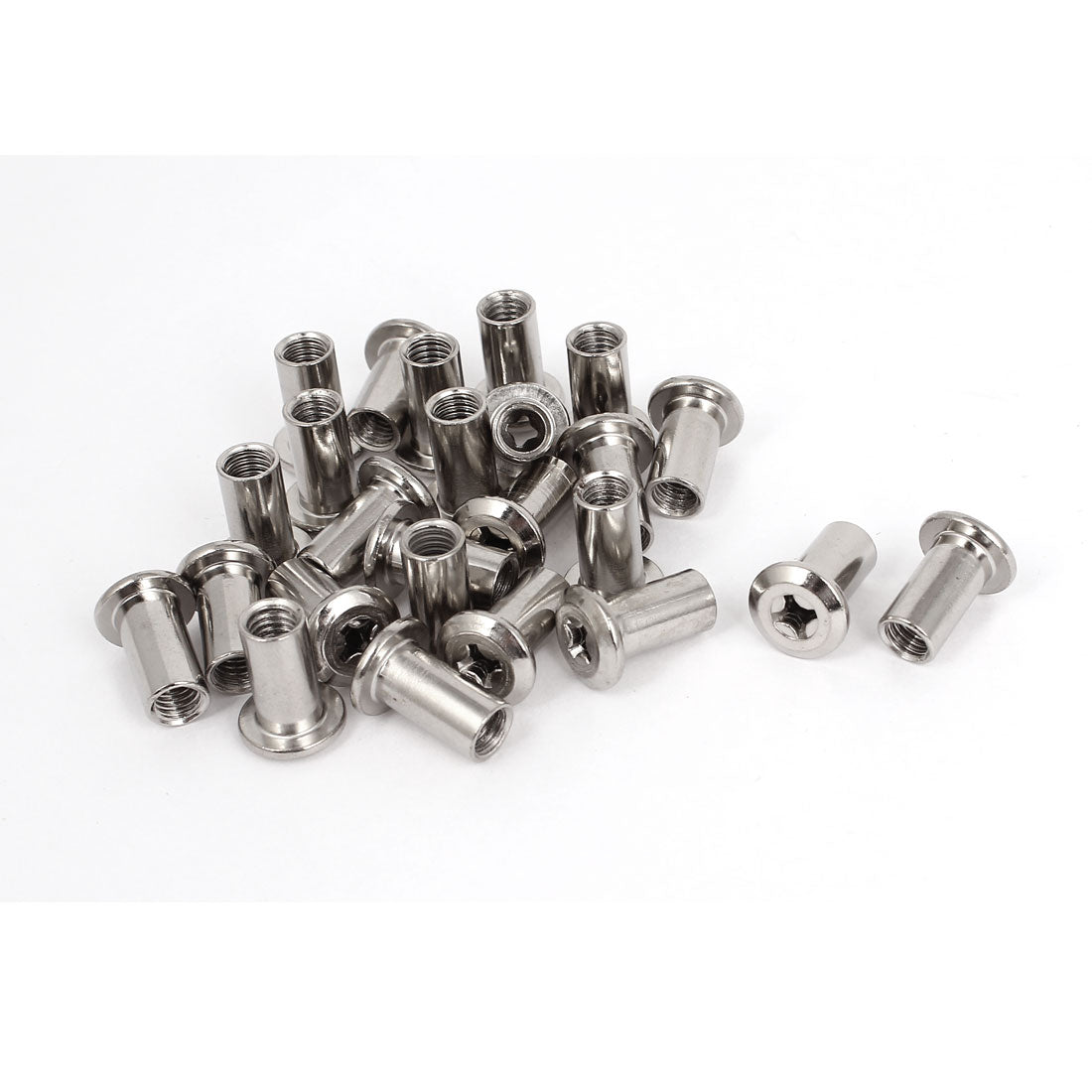 uxcell Uxcell 25 Pcs M6x17mm Rivet Phillips Head Socket Dowel Barrel Nuts Furniture Fittings