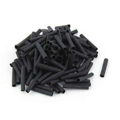 Harfington 150pcs Wrap Wire Black 3.5mm Dia Heat Shrink Tube Sleeving 30mm Length 2:1