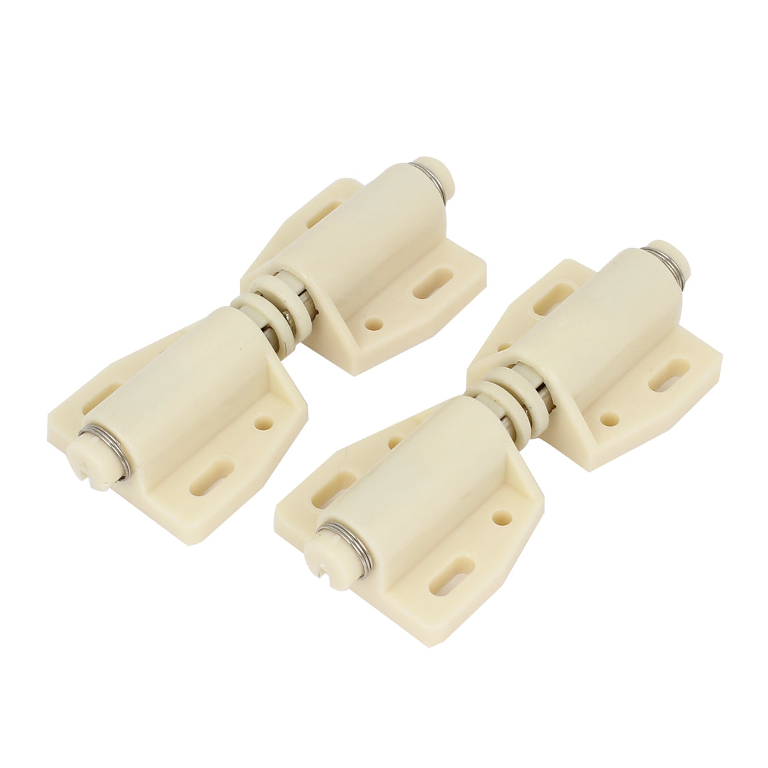 uxcell Uxcell Closet Cabinet Kitchen Door Magnetic Push to Open Touch Catch Latch Beige 4pcs