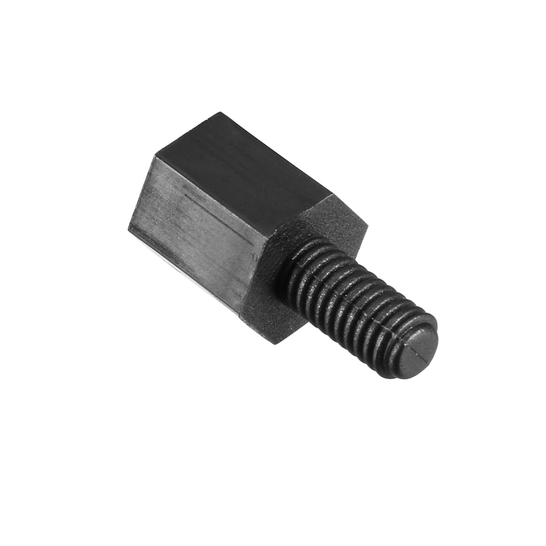 uxcell Uxcell 100Pcs M3 6mm+6mm Male to Female Screw Threaded Black Nylon Hex Standoff Spacer for PCB Motherboard