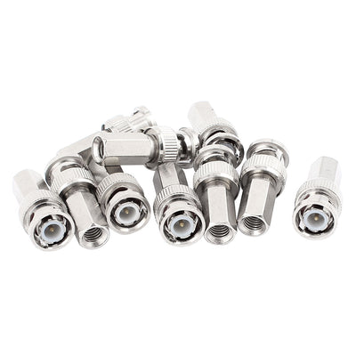 Harfington Uxcell 10pcs BNC Male Jack to Female Connector Adapter for CCTV Camera