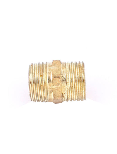 Harfington Uxcell 3Pcs Gold Tone Brass 1/2BSP x 1/2BSP Male Hex Nipple Connector Adapter 27mm Long