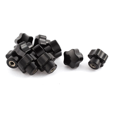 uxcell Uxcell 10pcs 23mm Plastic Star Head M5 Female Thread Screw on Clamping Knob Grips