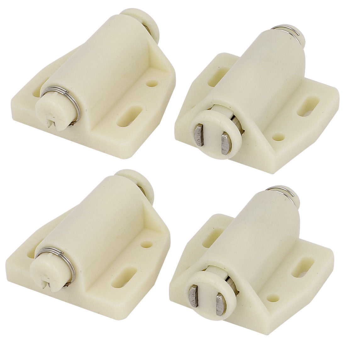 uxcell Uxcell 2 Pairs Magnetic Furniture Door Push Open Catch Latch Cabinet Hardware Beige