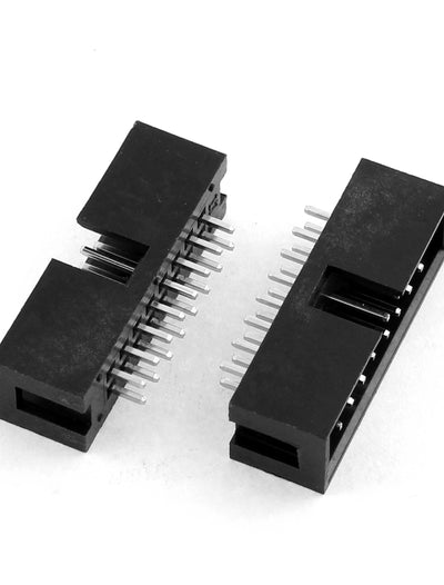 Harfington 24pcs 2x8 16-Pin 2.54mm Pitch Straight Box Header Connector IDC Male Sockets