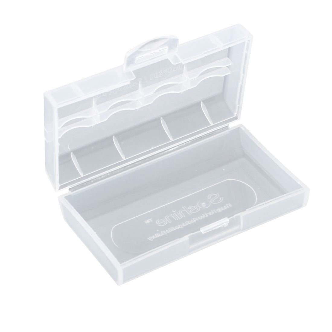 uxcell Uxcell Clear White Plastic Storage Battery Box Case for 2 x 18650/4 x 16340 Batteries