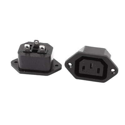 uxcell Uxcell 2 Pcs IEC C13 Connector PCB Mount Female Power Jack Socket Connector