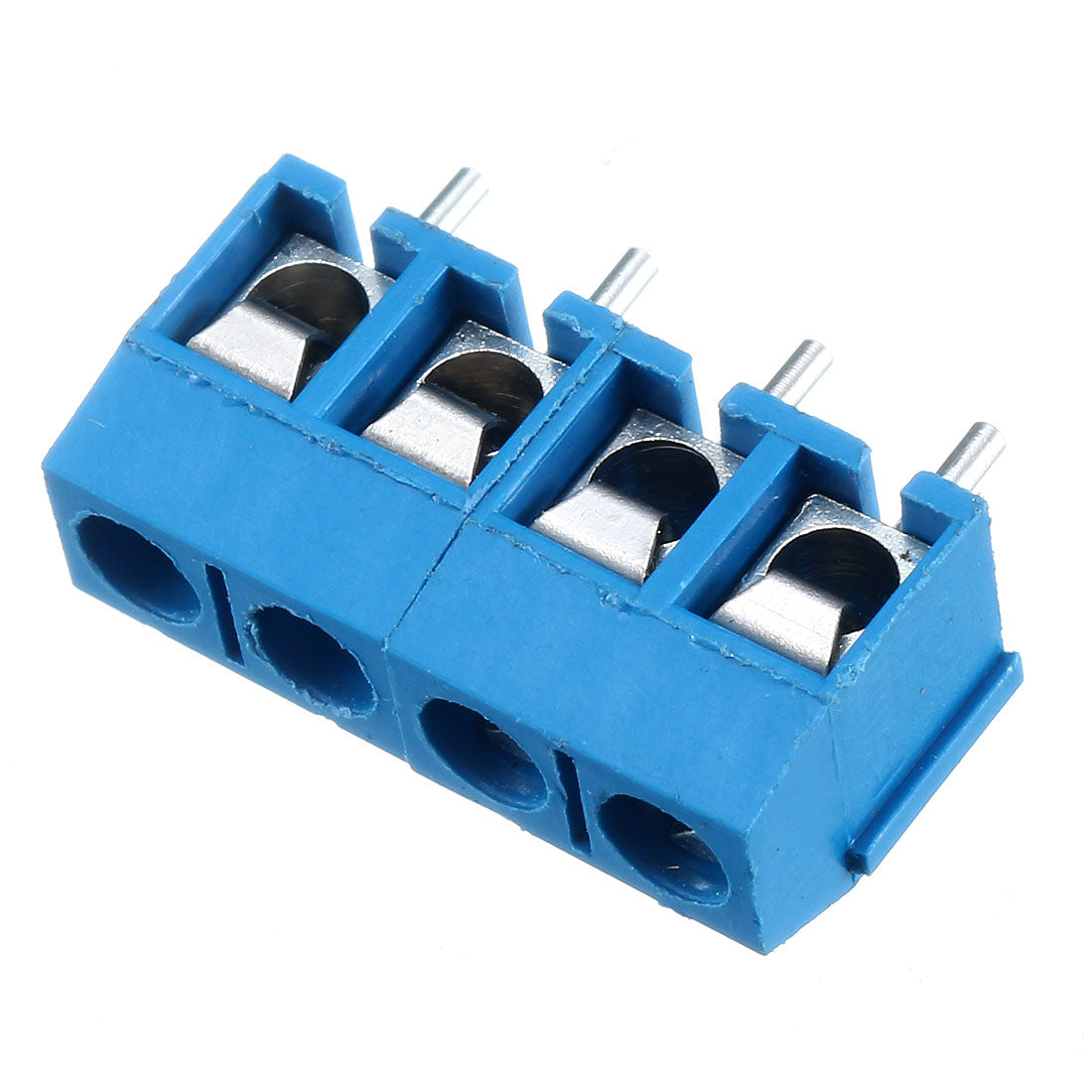 uxcell Uxcell 10 Pcs AC 300V 10A 4 Pins PCB Terminal Block Connector 5.0mm Pitch Blue