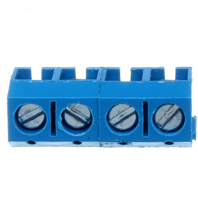Harfington Uxcell 10 Pcs AC 300V 10A 4 Pins PCB Terminal Block Connector 5.0mm Pitch Blue