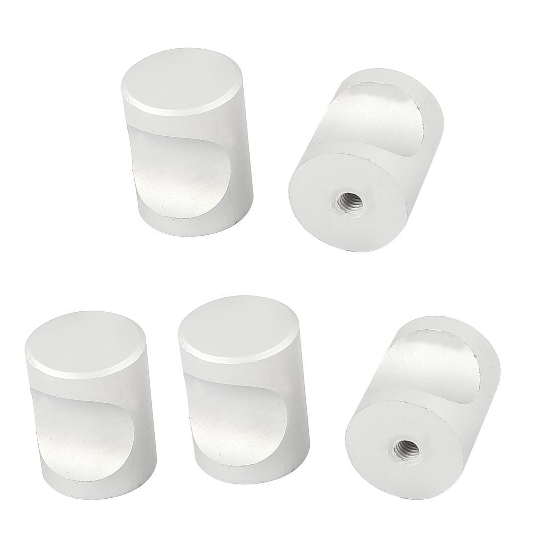 uxcell Uxcell 5 Pcs 18mmx23mm Aluminum Single Hole Door Cabinet Cylindrical Pulls Handle Knobs