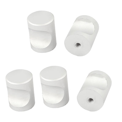 Harfington Uxcell 5 Pcs 18mmx23mm Aluminum Single Hole Door Cabinet Cylindrical Pulls Handle Knobs