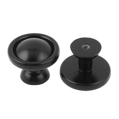 uxcell Uxcell 2 Pcs Black Mushroom Door Knobs Cabinets Drawer Kitchen Cupboard Pull Handles