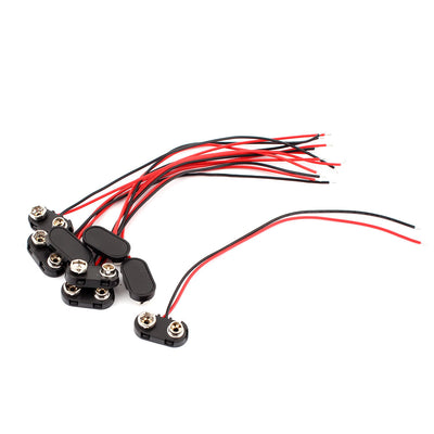 Harfington 8Pcs Wire Connect Plastic Housing 9V Battery Clip Connectors Cell Holder Buckle for RC Model