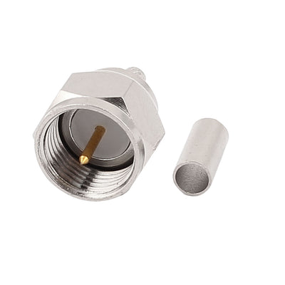 uxcell Uxcell F Type Male Right Angle Female Connector RG58 RF Cable Crimp