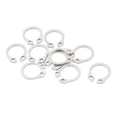 uxcell Uxcell 10pcs 304 Stainless Steel External Circlip Retaining Shaft Snap Rings 11mm