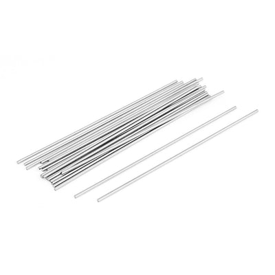Harfington Uxcell 20 Pcs Steel Rod Bar Round Stock Lathe Tools 1.5mm Dia 100mm Length