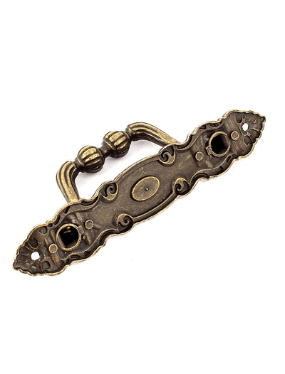 Harfington Uxcell Bronze Tone Floral Rim Antique Style Jewelry Wooden Box Drawer Pull Handle