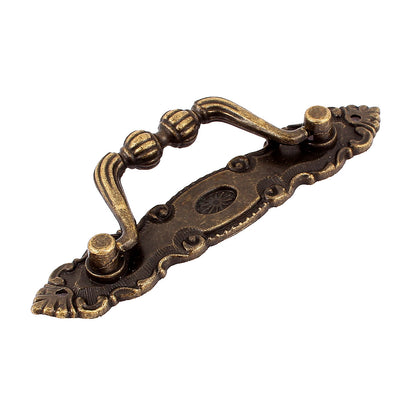 uxcell Uxcell Bronze Tone Floral Rim Antique Style Jewelry Wooden Box Drawer Pull Handle