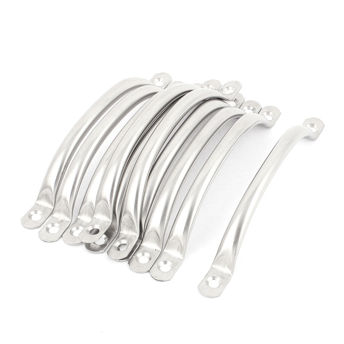 Harfington 148mm Long Cupboard Dresser Door Hardware Metal Pull Handles Silver Tone 10Pcs
