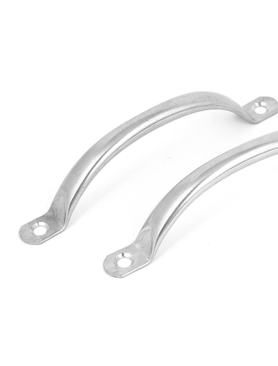 Harfington Uxcell 5 Pcs 12cm Long Stainless Steel Arch Knobs Wardrobe Door Pull Handles Hardware