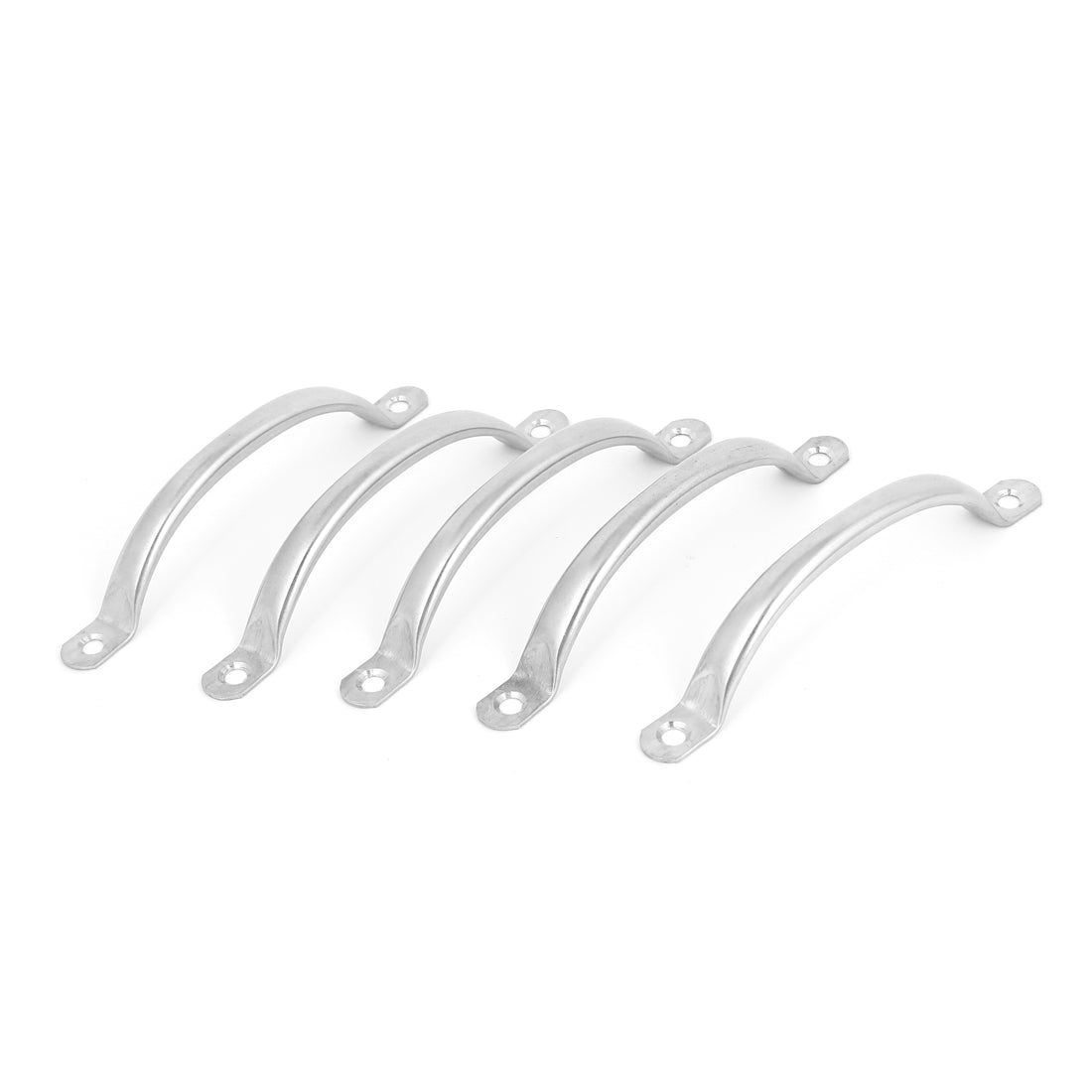 uxcell Uxcell 5 Pcs 12cm Long Stainless Steel Arch Knobs Wardrobe Door Pull Handles Hardware