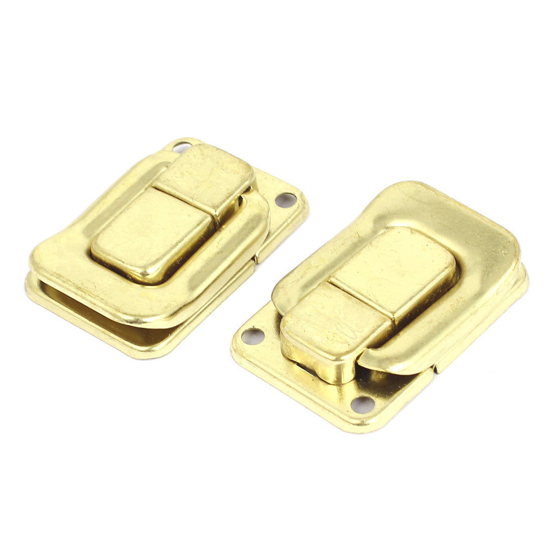 Harfington 2 Pcs Gold Tone Toggle Latch Catch Chest Flight Case Suitcase Box Clasps 40x27mm test