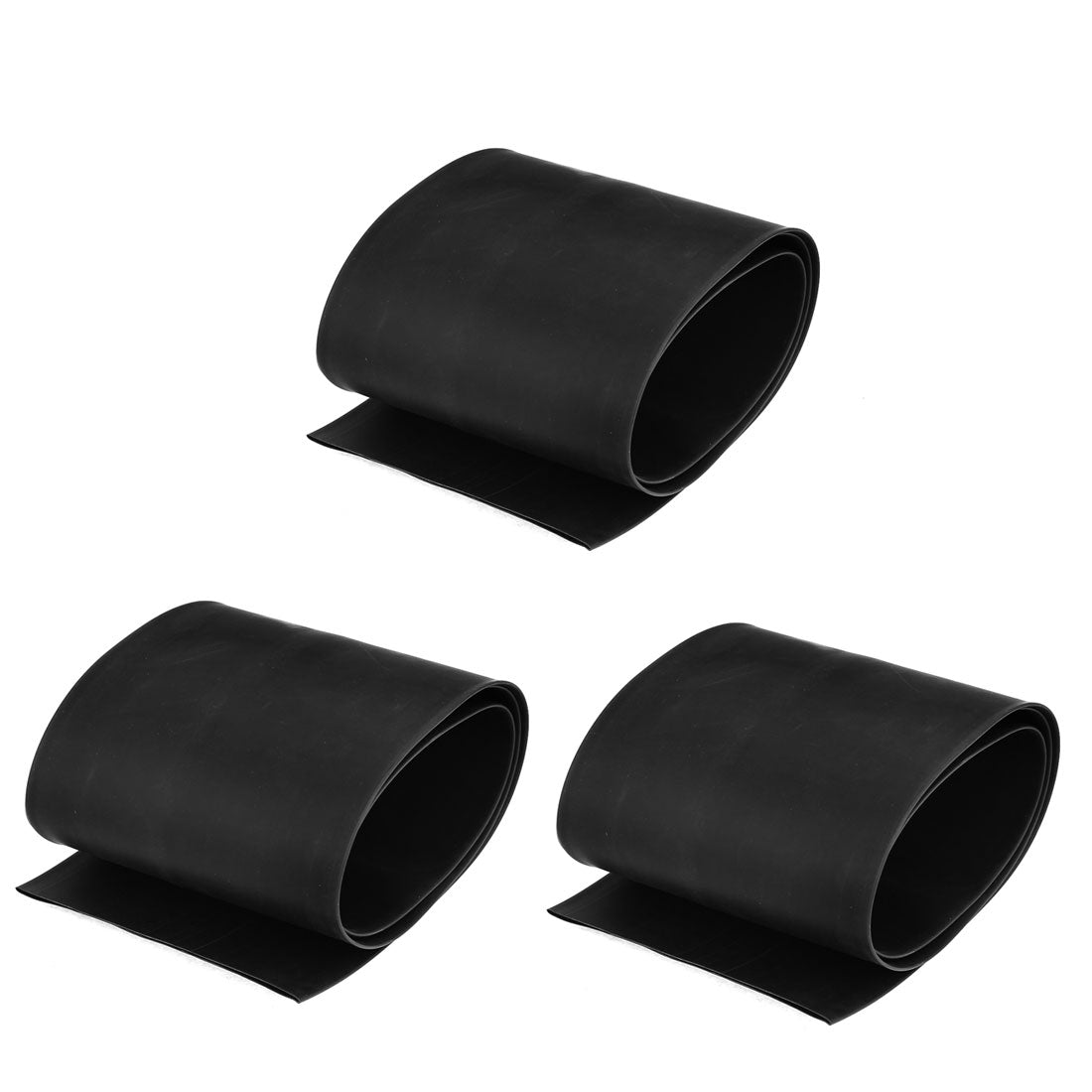 uxcell Uxcell 70mm Diameter 2:1 Polyolefin Heat Shrink Tubing Shrinkable Tube Black 3 Pcs