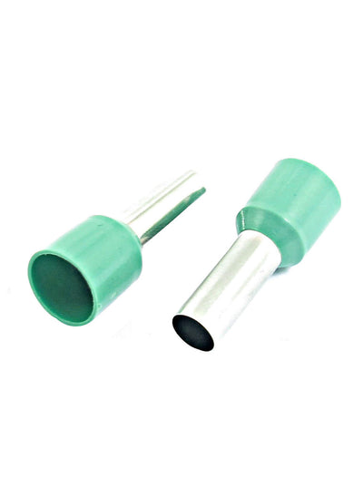 Harfington Uxcell 200pcs E1012 8AWG Green Plastic Tube Tublar Style Wire Crimp Insulated Cord End Terminal Connector