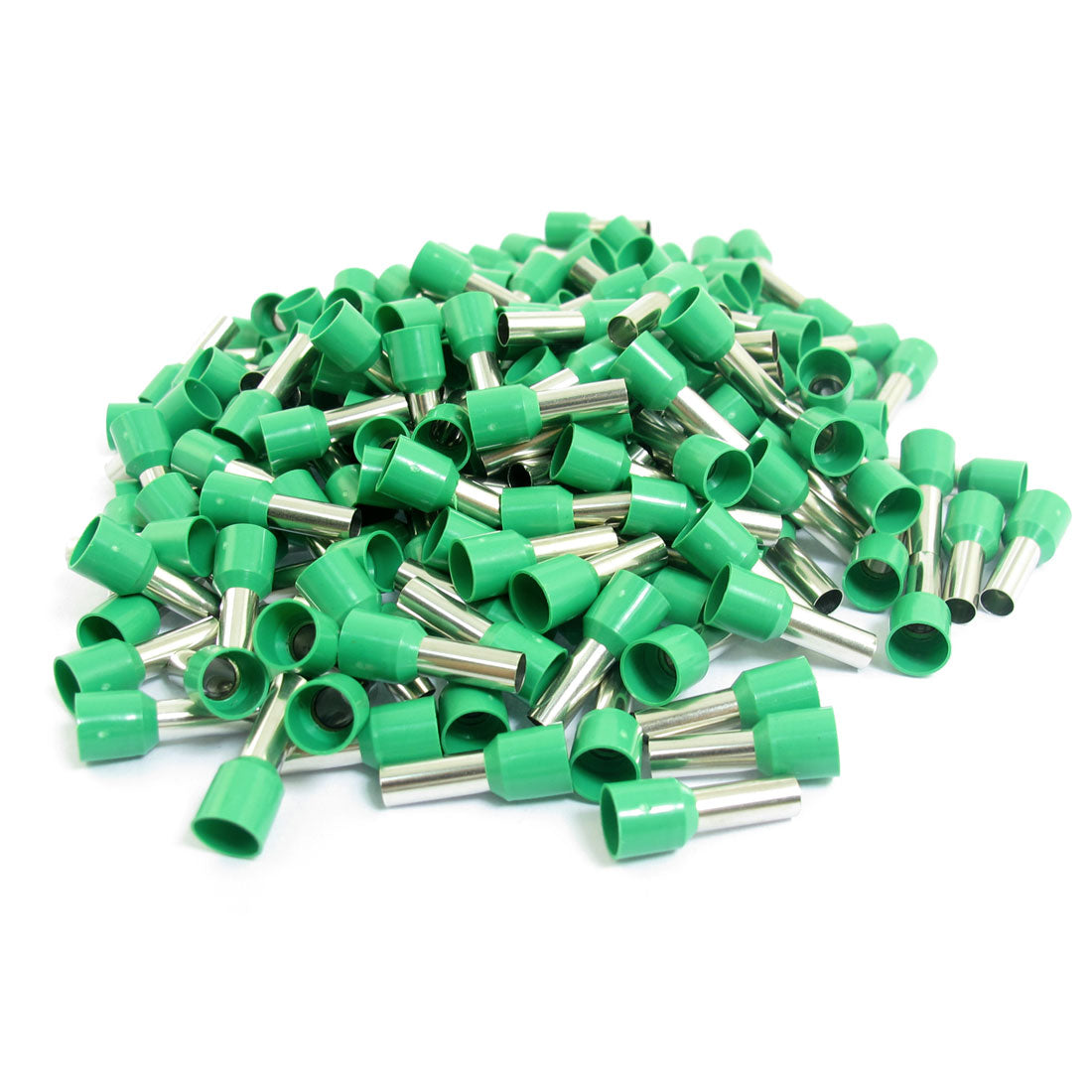 uxcell Uxcell 200pcs E1012 8AWG Green Plastic Tube Tublar Style Wire Crimp Insulated Cord End Terminal Connector