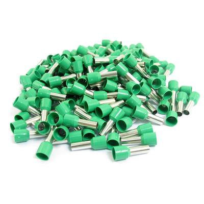 uxcell Uxcell 200pcs E1012 8AWG Green Plastic Tube Tublar Style Wire Crimp Insulated Cord End Terminal Connector