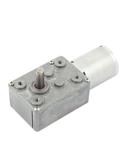 Harfington Uxcell DC 12V 5RPM 6mm Shaft High Torque Turbine Worm Gear Box Reduction Motor