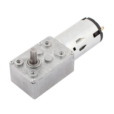 uxcell Uxcell DC 12V 170RPM 6mm Shaft High Torque Worm Gear Box Reduction Motor 70JSX69-395