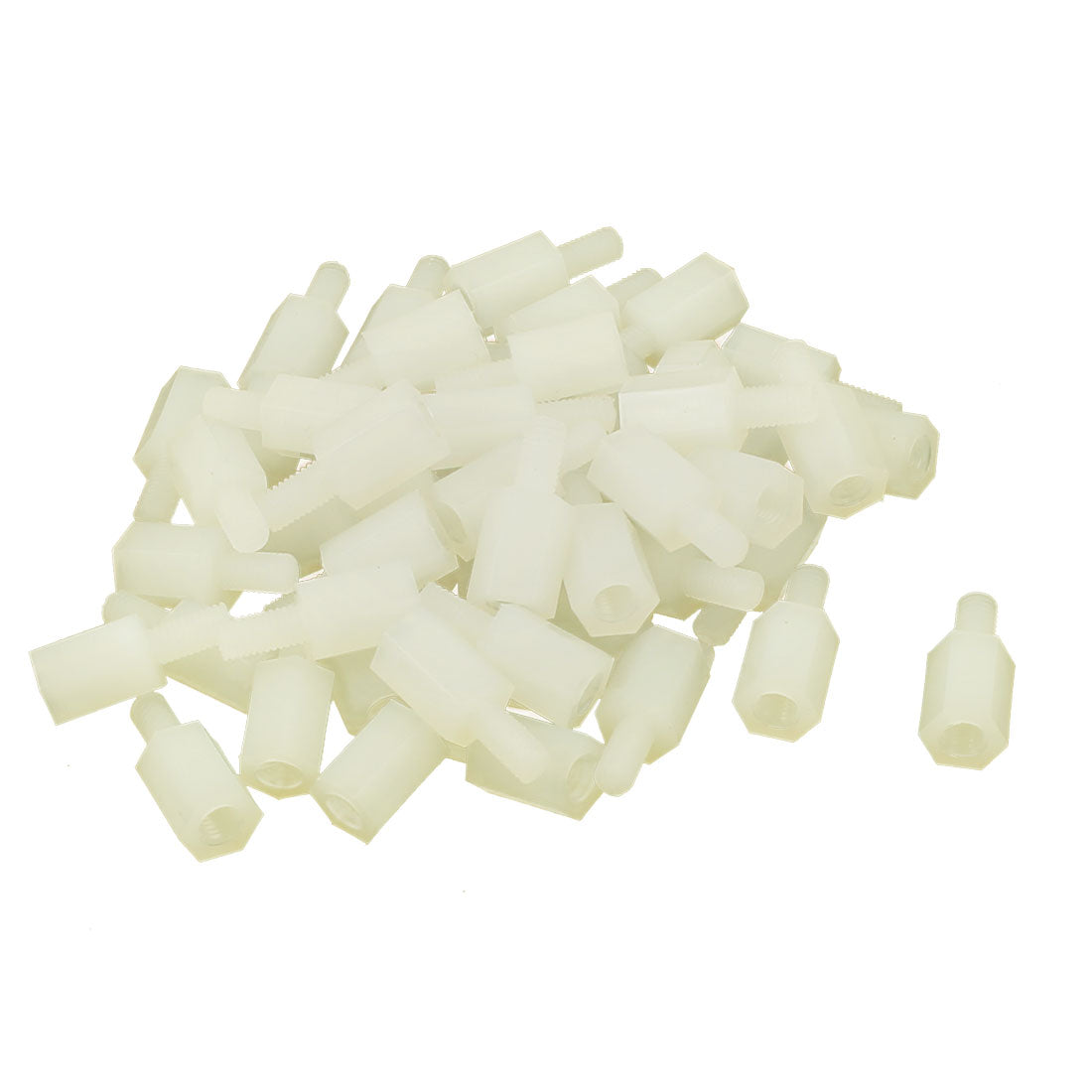 uxcell Uxcell 50pcs M3 8+6mm Male Female Thread Nylon Hex Standoff Spacer Screw for PCB