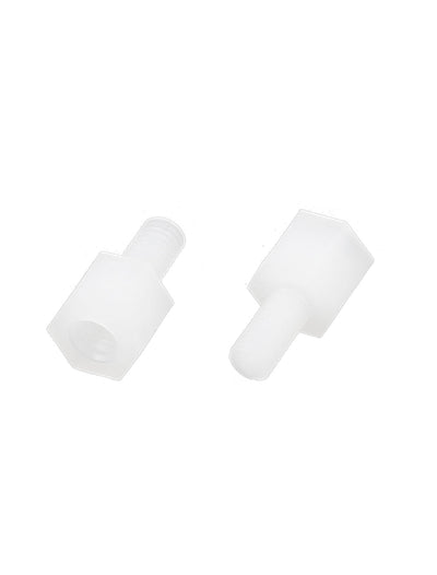 Harfington Uxcell 50pcs M3 5+6mm Male Female Thread Nylon Hex Standoff Spacer Screw White for PCB