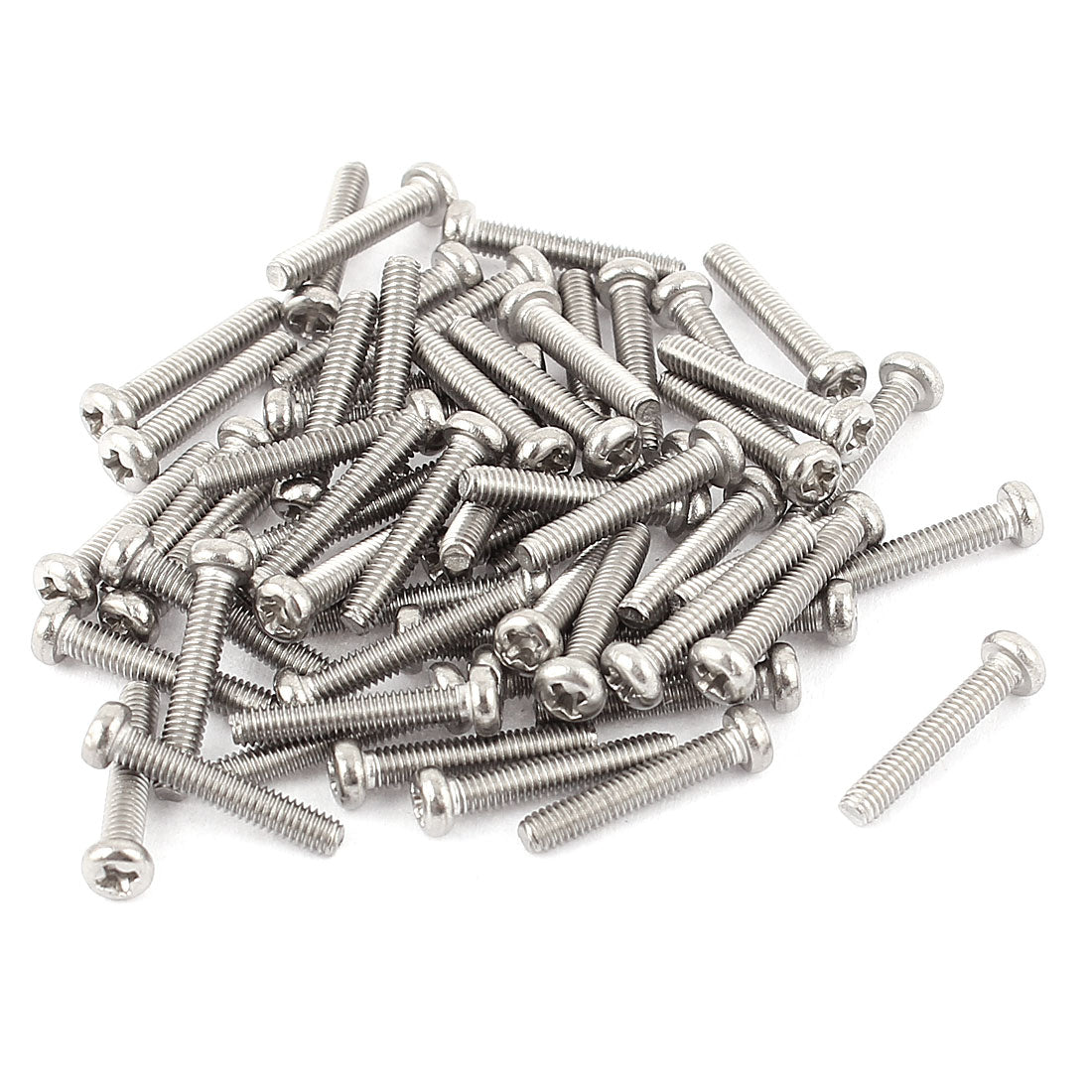 uxcell Uxcell M2.5 x 14mm 304 Stainless Steel Cross Head Phillips Pan Head Screws Bolt 60pcs