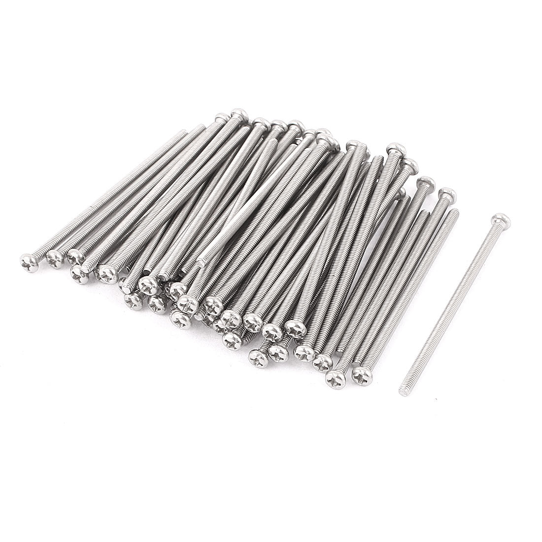 uxcell Uxcell M3 x 60mm 304 Stainless Steel Crosshead Phillips Pan Head Screws Bolt 60pcs