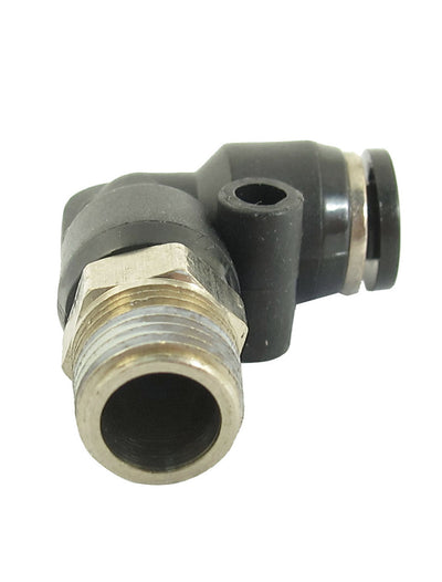 Harfington Uxcell 5Pcs 1/8BSP Male to 4mm Air Pneumatic Elbow Quick Connect Connectors