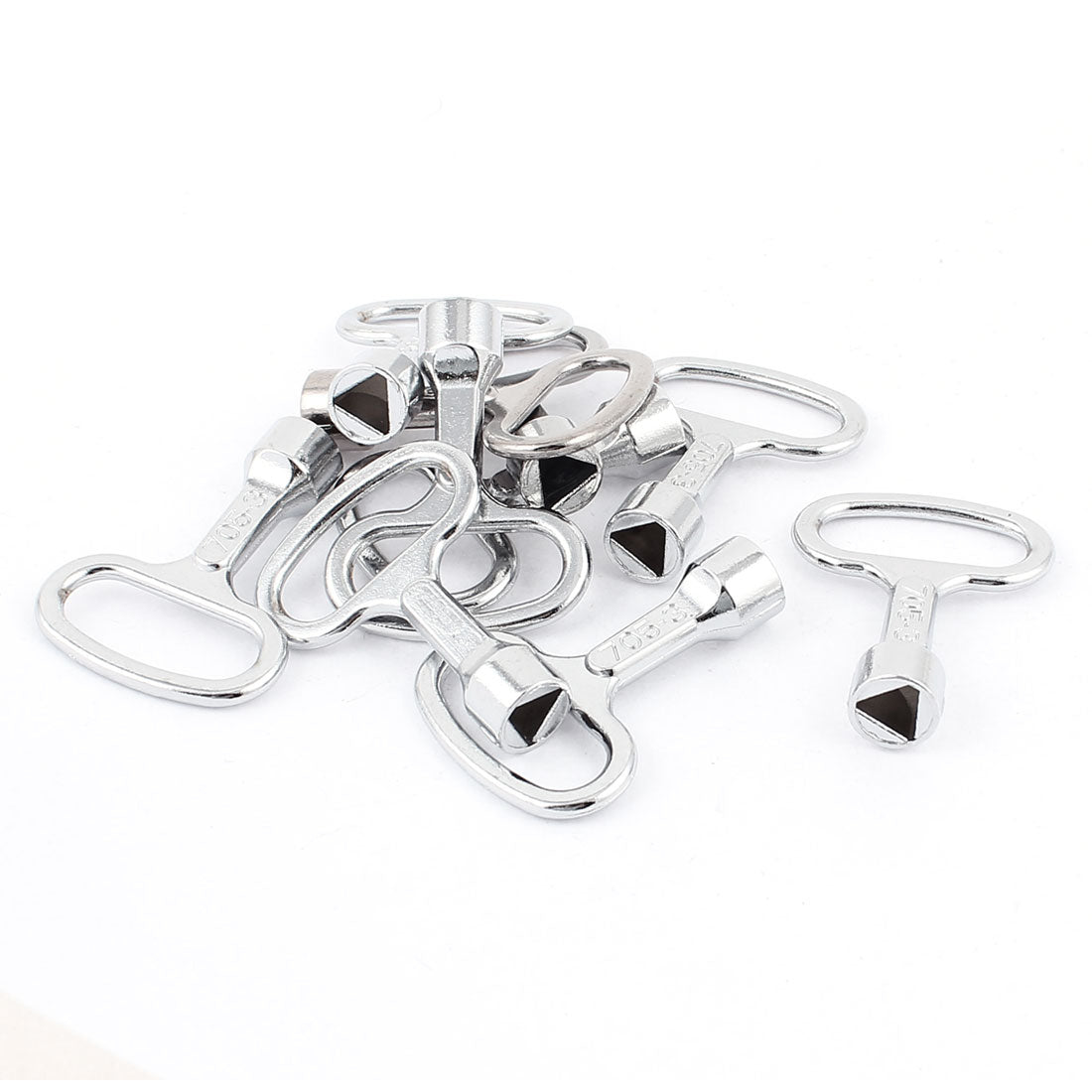 uxcell Uxcell 10 Pcs Metal Triangle Socket Spanner Key for 9x8mm Triangular Panel Lock